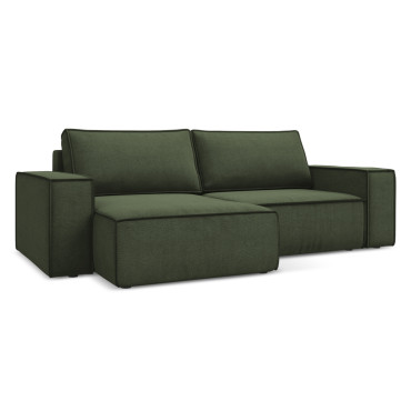 Sofa d'angle convertible Kimo Tissu Olive 257x148x82