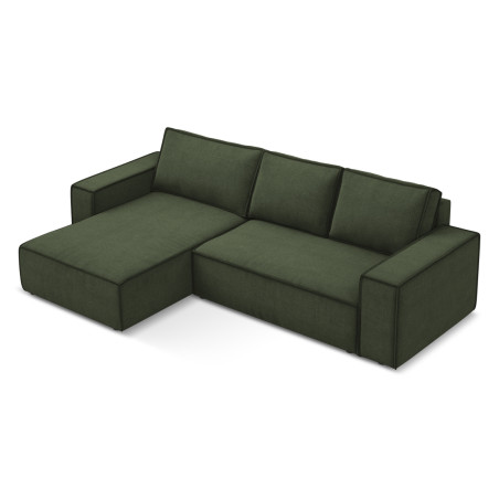 Sofa d'angle convertible Kimo Tissu Olive 290x185x82