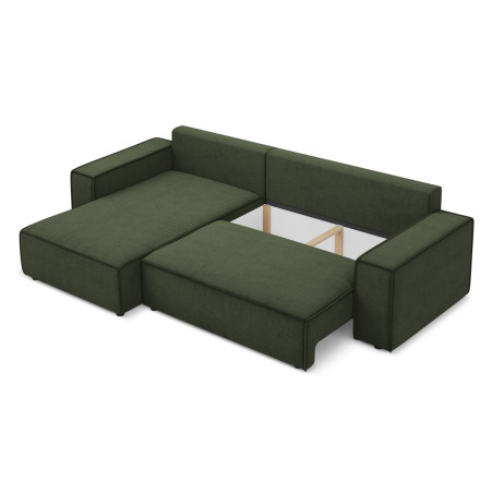 Sofa d'angle convertible Kimo Tissu Olive 290x185x82