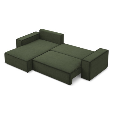 Sofa d'angle convertible Kimo Tissu Olive 290x185x82