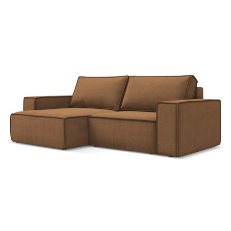 Sofa d'angle convertible Kimo Tissu Terracotta 257x148x82