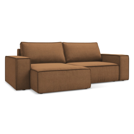 Sofa d'angle convertible Kimo Tissu Terracotta 257x148x82