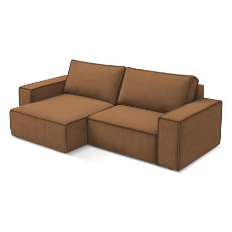 Sofa d'angle convertible Kimo Tissu Terracotta 257x148x82