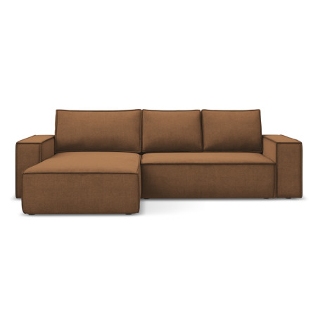 Sofa d'angle convertible Kimo Tissu Terracotta 290x185x82