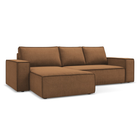 Sofa d'angle convertible Kimo Tissu Terracotta 290x185x82