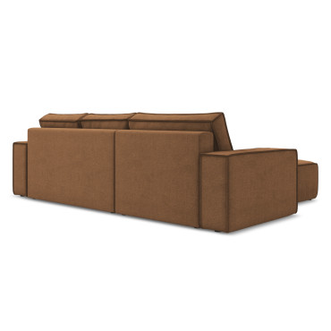 Sofa d'angle convertible Kimo Tissu Terracotta 290x185x82