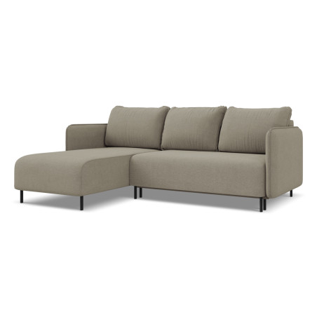 Sofa d'angle convertible Luana Tissu Dark beige