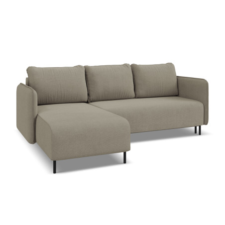 Sofa d'angle convertible Luana Tissu Dark beige