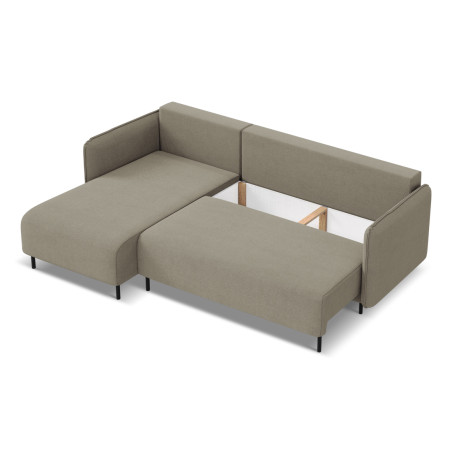 Sofa d'angle convertible Luana Tissu Dark beige