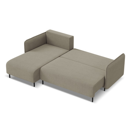 Sofa d'angle convertible Luana Tissu Dark beige