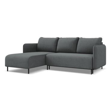 Sofa d'angle convertible Luana Tissu Gray