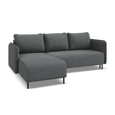 Sofa d'angle convertible Luana Tissu Gray