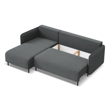 Sofa d'angle convertible Luana Tissu Gray