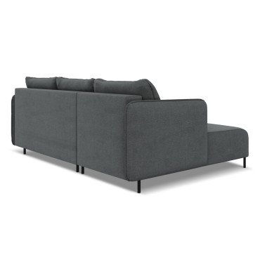 Sofa d'angle convertible Luana Tissu Gray