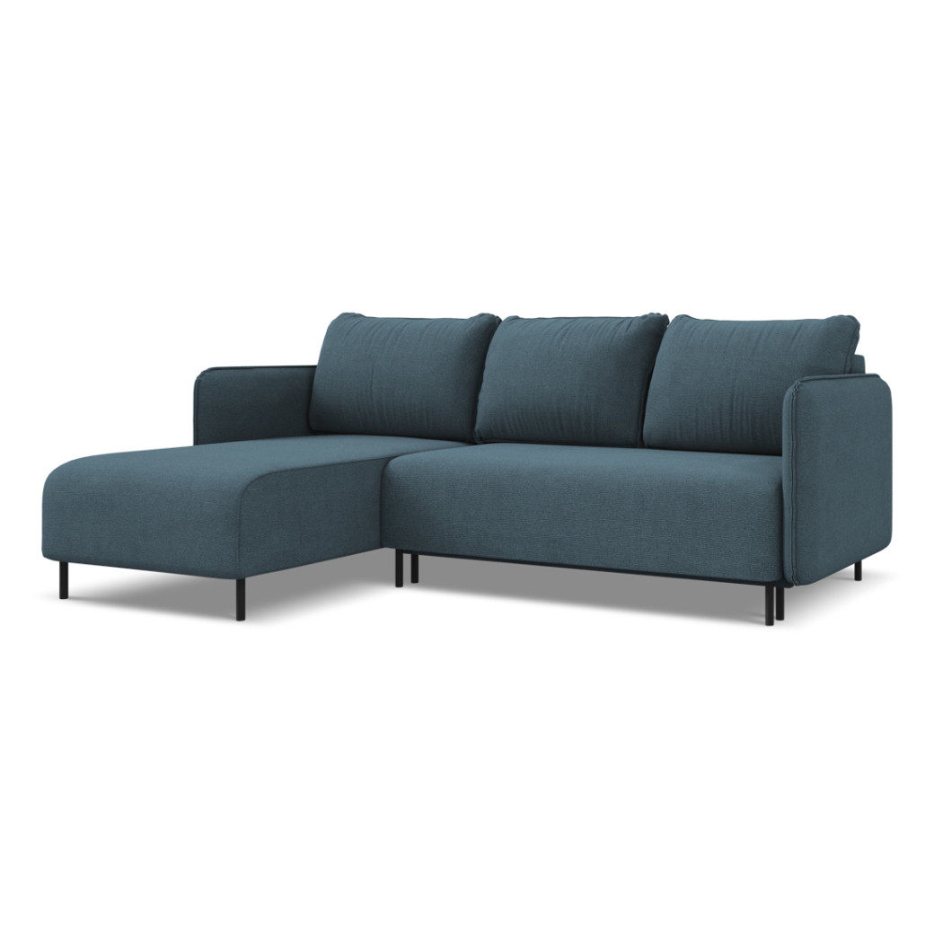 Sofa d'angle convertible Luana Tissu Jeans