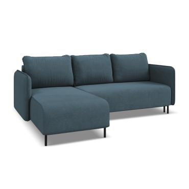 Sofa d'angle convertible Luana Tissu Jeans