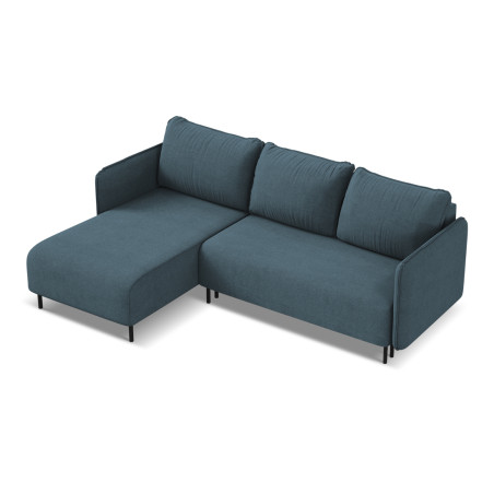 Sofa d'angle convertible Luana Tissu Jeans