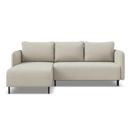 Sofa d'angle convertible Luana Tissu Light beige