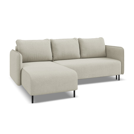 Sofa d'angle convertible Luana Tissu Light beige