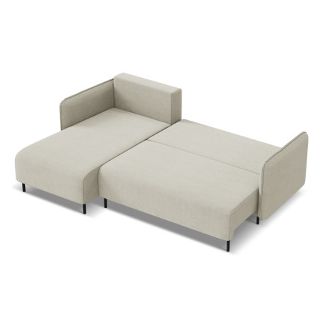 Sofa d'angle convertible Luana Tissu Light beige