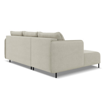 Sofa d'angle convertible Luana Tissu Light beige