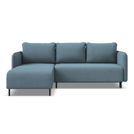 Sofa d'angle convertible Luana Tissu Light blue