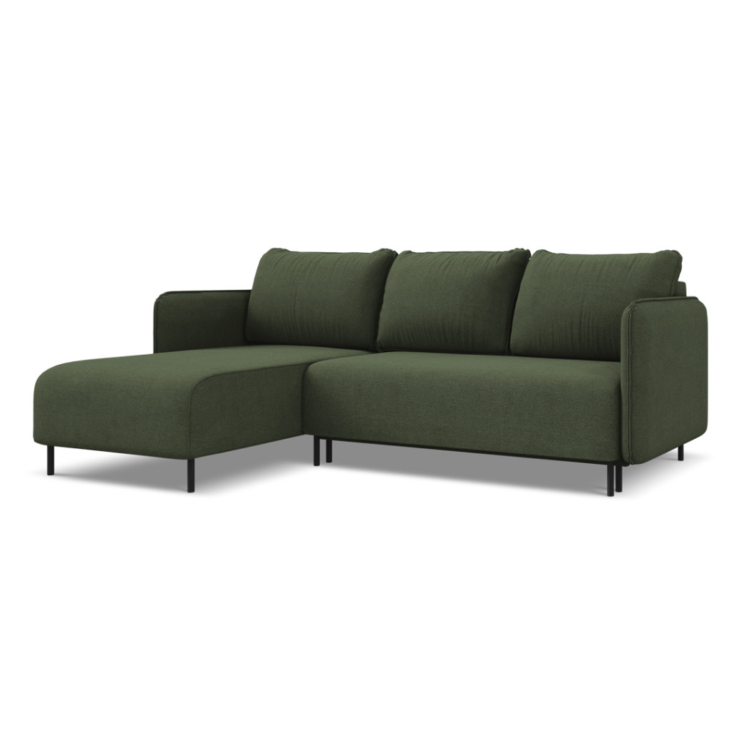 Sofa d'angle convertible Luana Tissu Olive