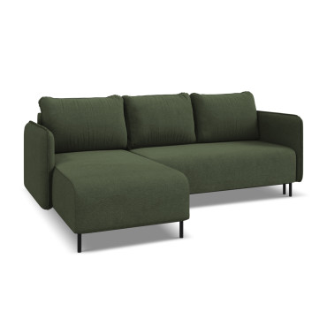 Sofa d'angle convertible Luana Tissu Olive