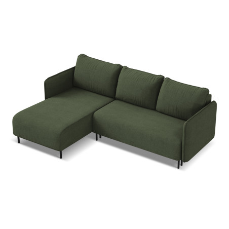 Sofa d'angle convertible Luana Tissu Olive