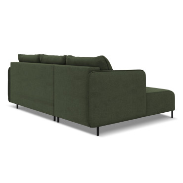 Sofa d'angle convertible Luana Tissu Olive