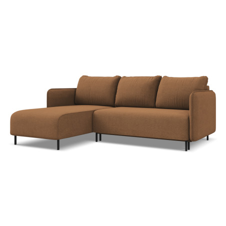 Sofa d'angle convertible Luana Tissu Terracotta