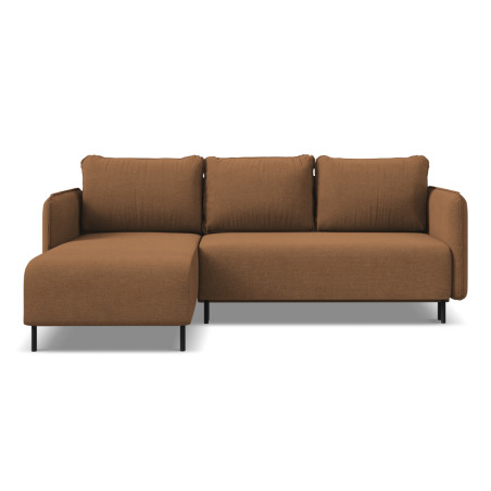 Sofa d'angle convertible Luana Tissu Terracotta