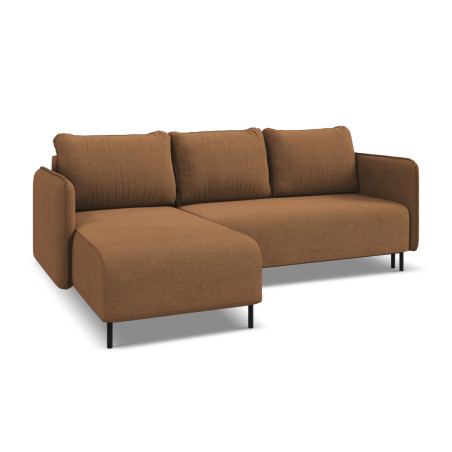 Sofa d'angle convertible Luana Tissu Terracotta