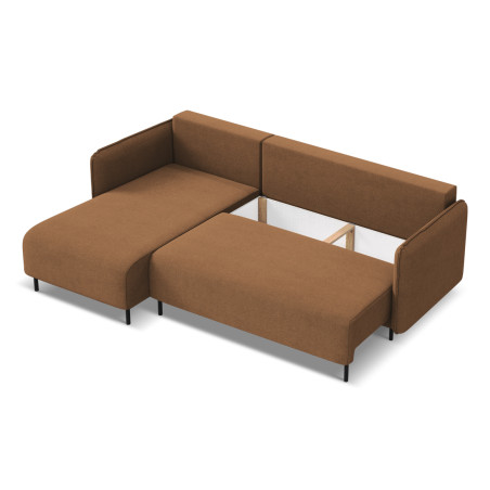 Sofa d'angle convertible Luana Tissu Terracotta