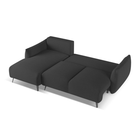 Sofa d'angle convertible Malie Tissu Anthracite