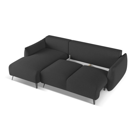 Sofa d'angle convertible Malie Tissu Anthracite