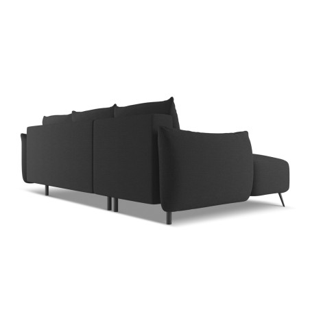 Sofa d'angle convertible Malie Tissu Anthracite