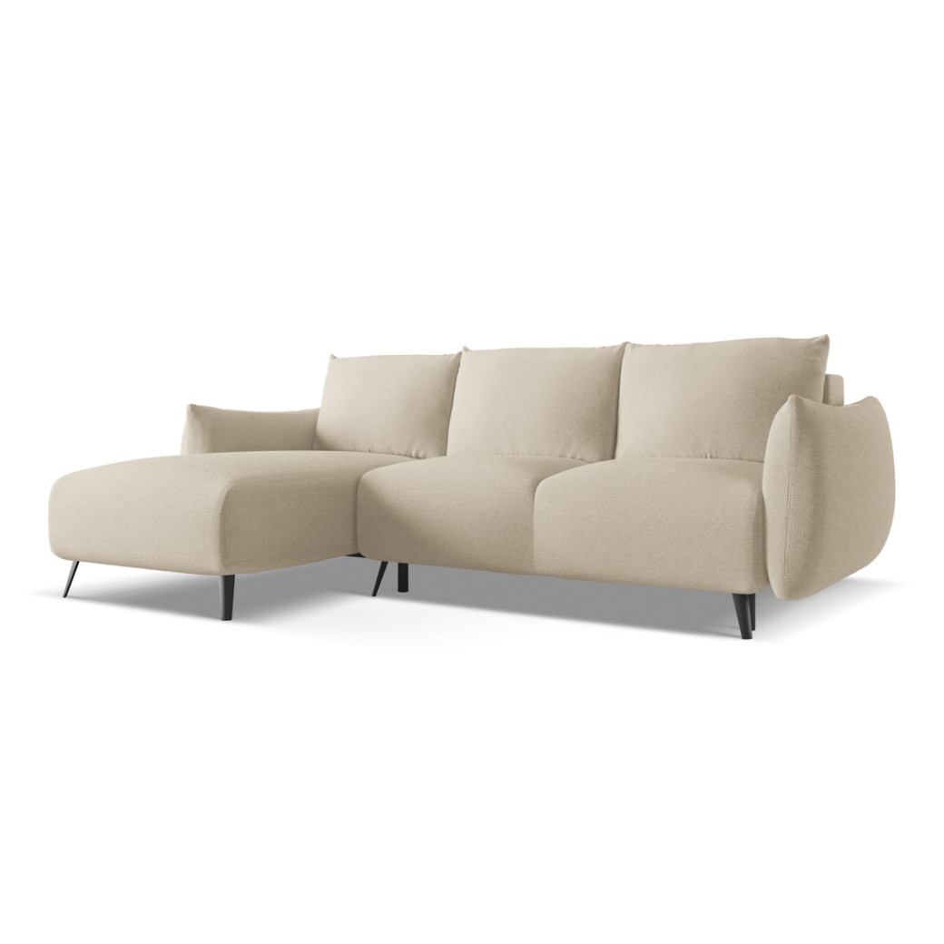 Sofa d'angle convertible Malie Tissu Dark beige