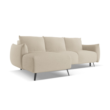 Sofa d'angle convertible Malie Tissu Dark beige