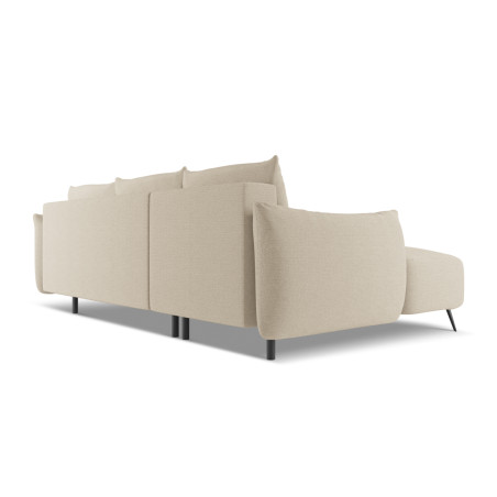 Sofa d'angle convertible Malie Tissu Dark beige