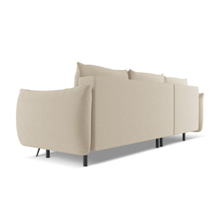 Sofa d'angle convertible Malie Tissu Dark beige