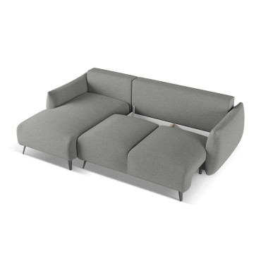 Sofa d'angle convertible Malie Tissu Elephant