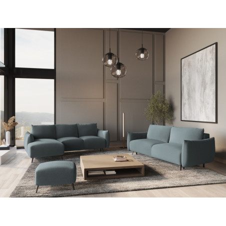 Sofa d'angle convertible Malie Tissu Jeans