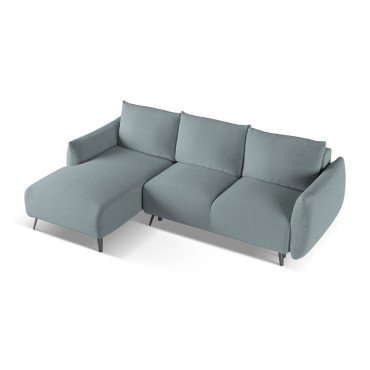 Sofa d'angle convertible Malie Tissu Jeans