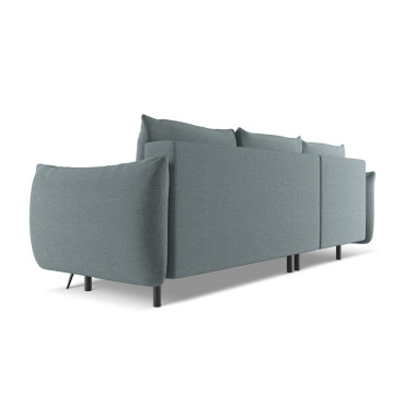 Sofa d'angle convertible Malie Tissu Jeans