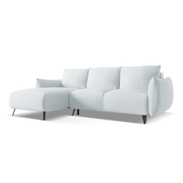 Sofa d'angle convertible Malie Tissu Light blue