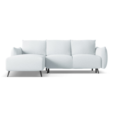 Sofa d'angle convertible Malie Tissu Light blue