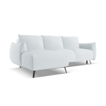 Sofa d'angle convertible Malie Tissu Light blue