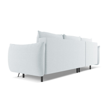 Sofa d'angle convertible Malie Tissu Light blue