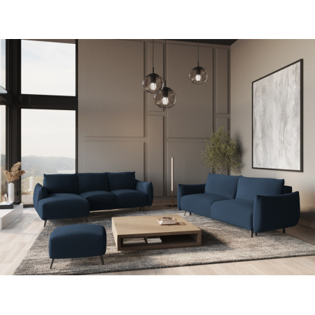 Sofa d'angle convertible Malie Tissu Royal blue